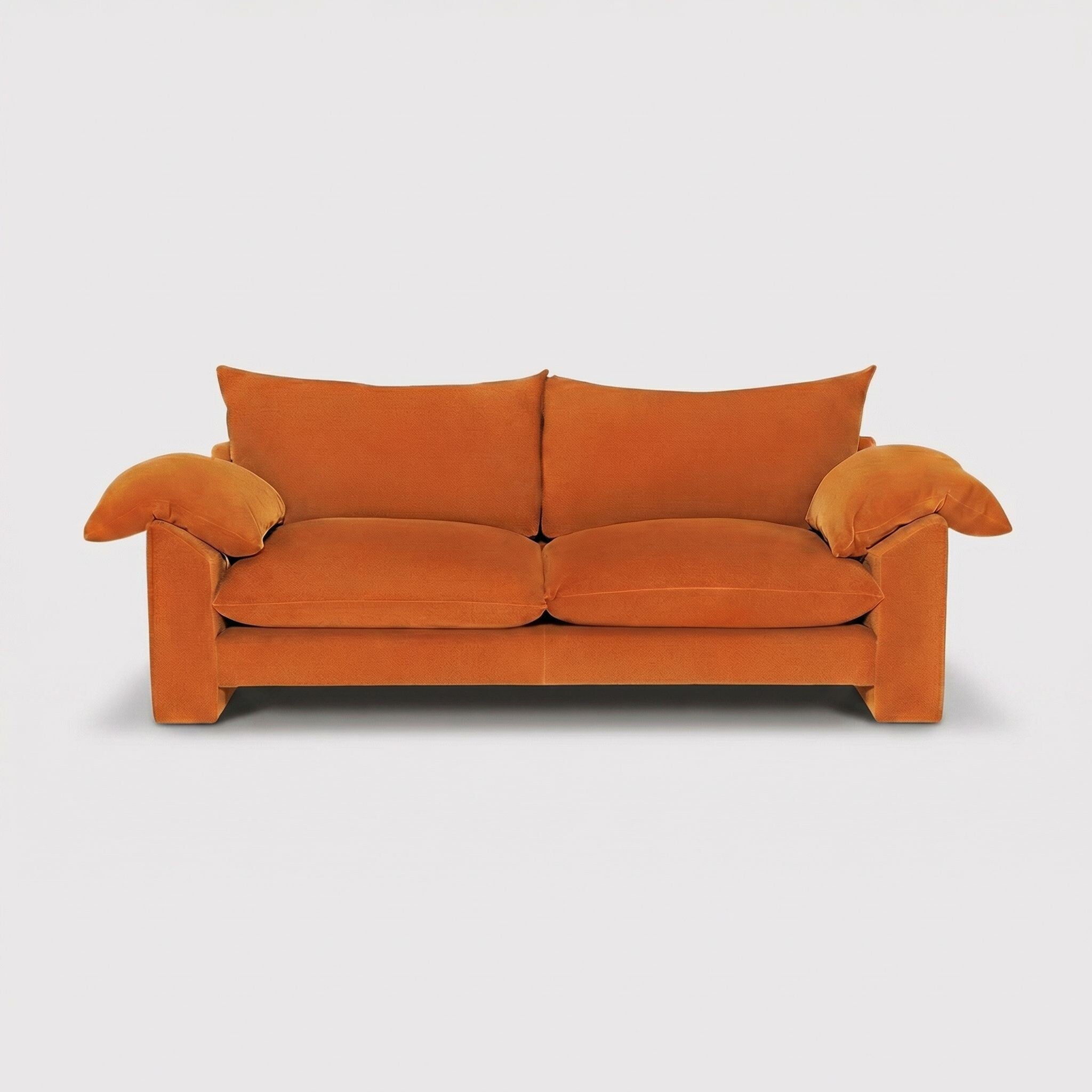 Hoxton Large Sofa, Orange Fabric | Barker & Stonehouse