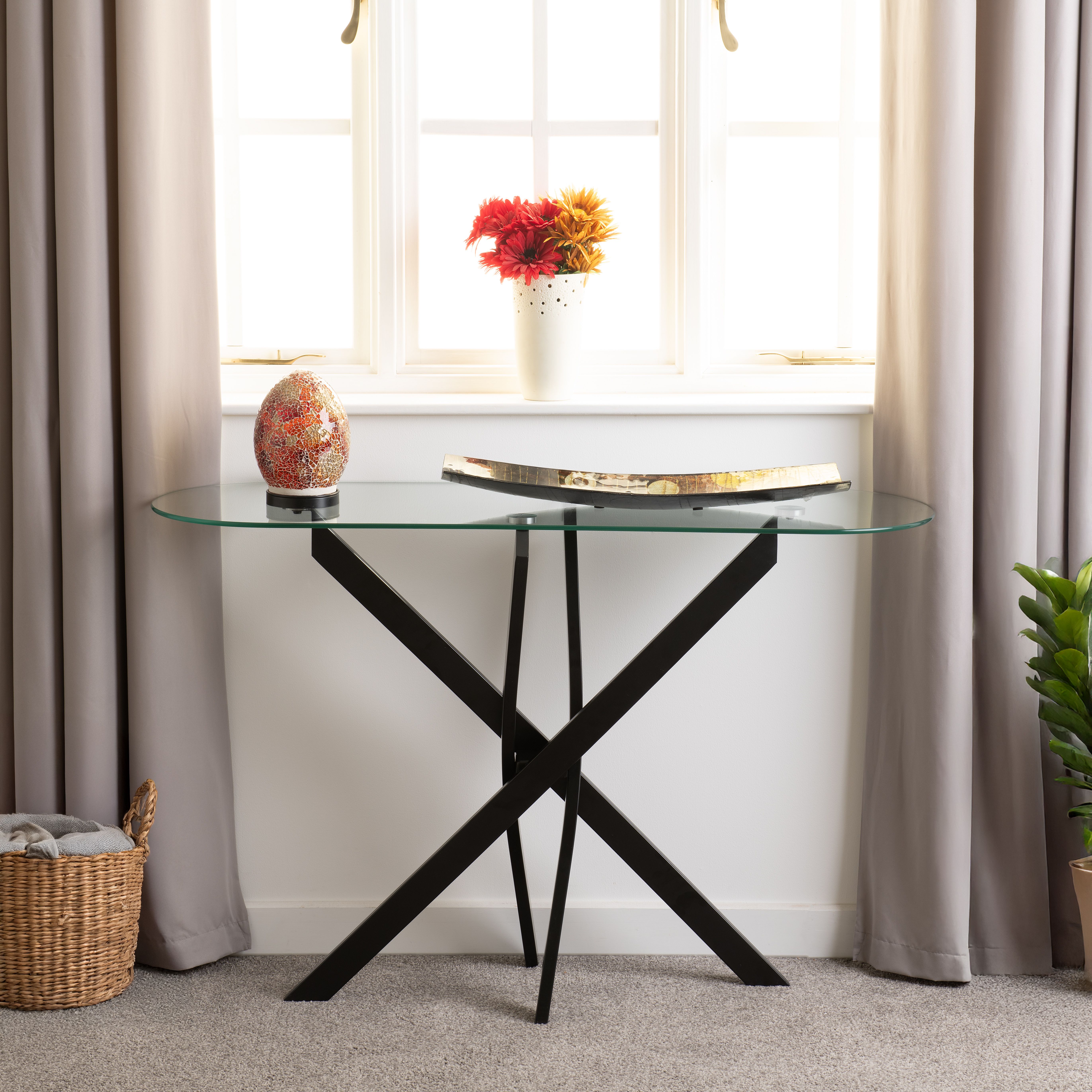 Seconique Sheldon Console Table in Black
