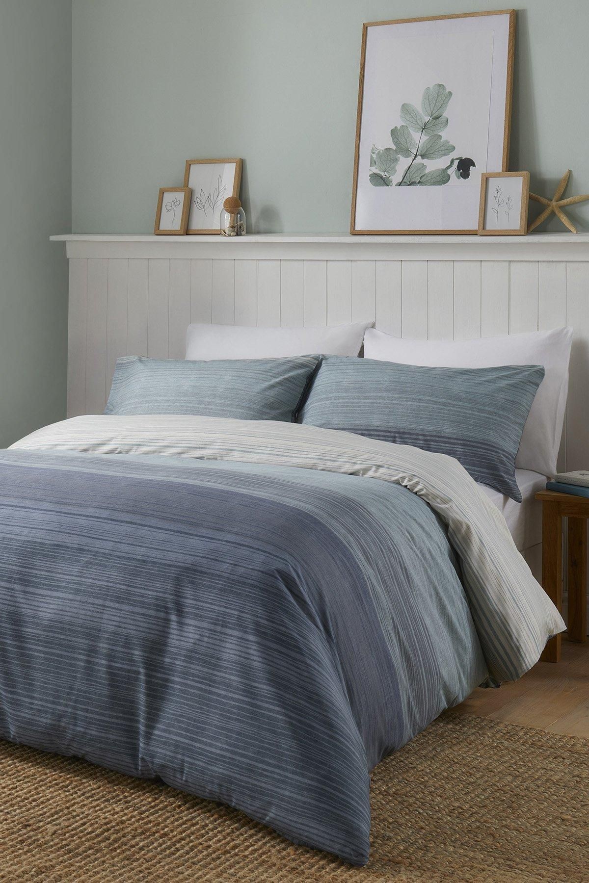 Fusion 'Fairhaven' Easy Care Duvet Cover Set in Blue
