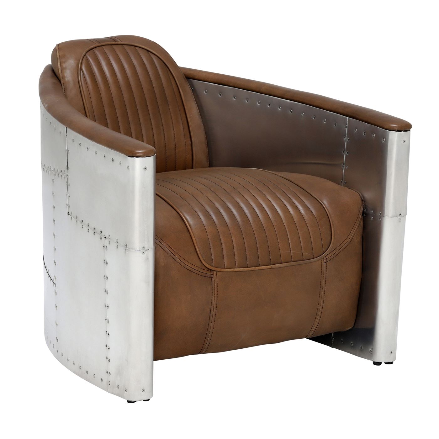 Timothy Oulton Aviator Tomcat Armchair, Destroyed Raw