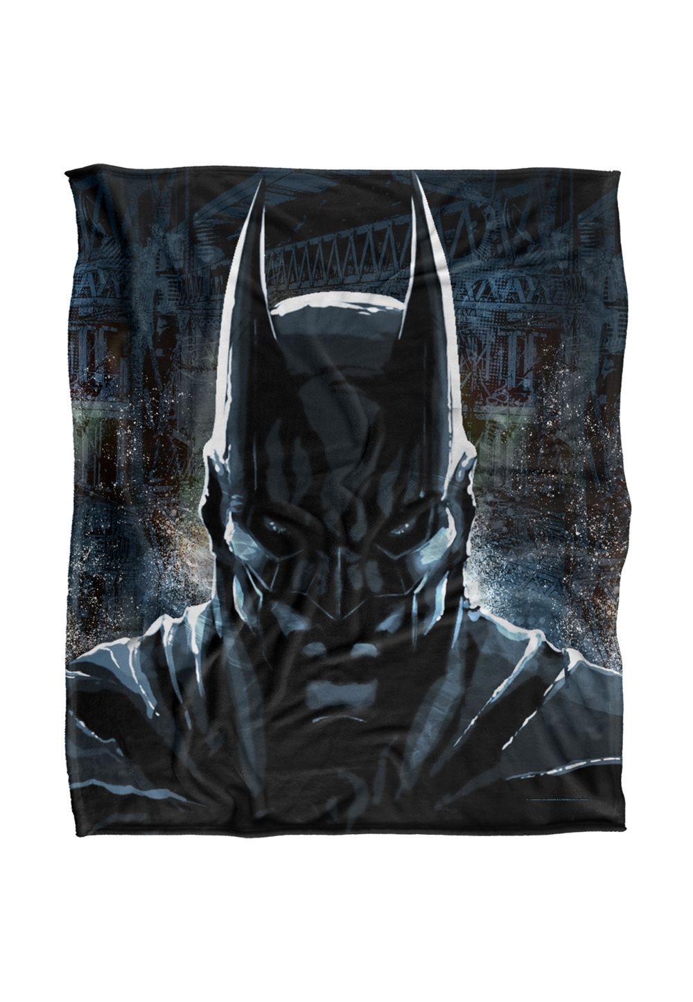 Warner Bros. Batman Close Up Silky Touch Super Soft Throw Blanket 152 X 127 cm in White