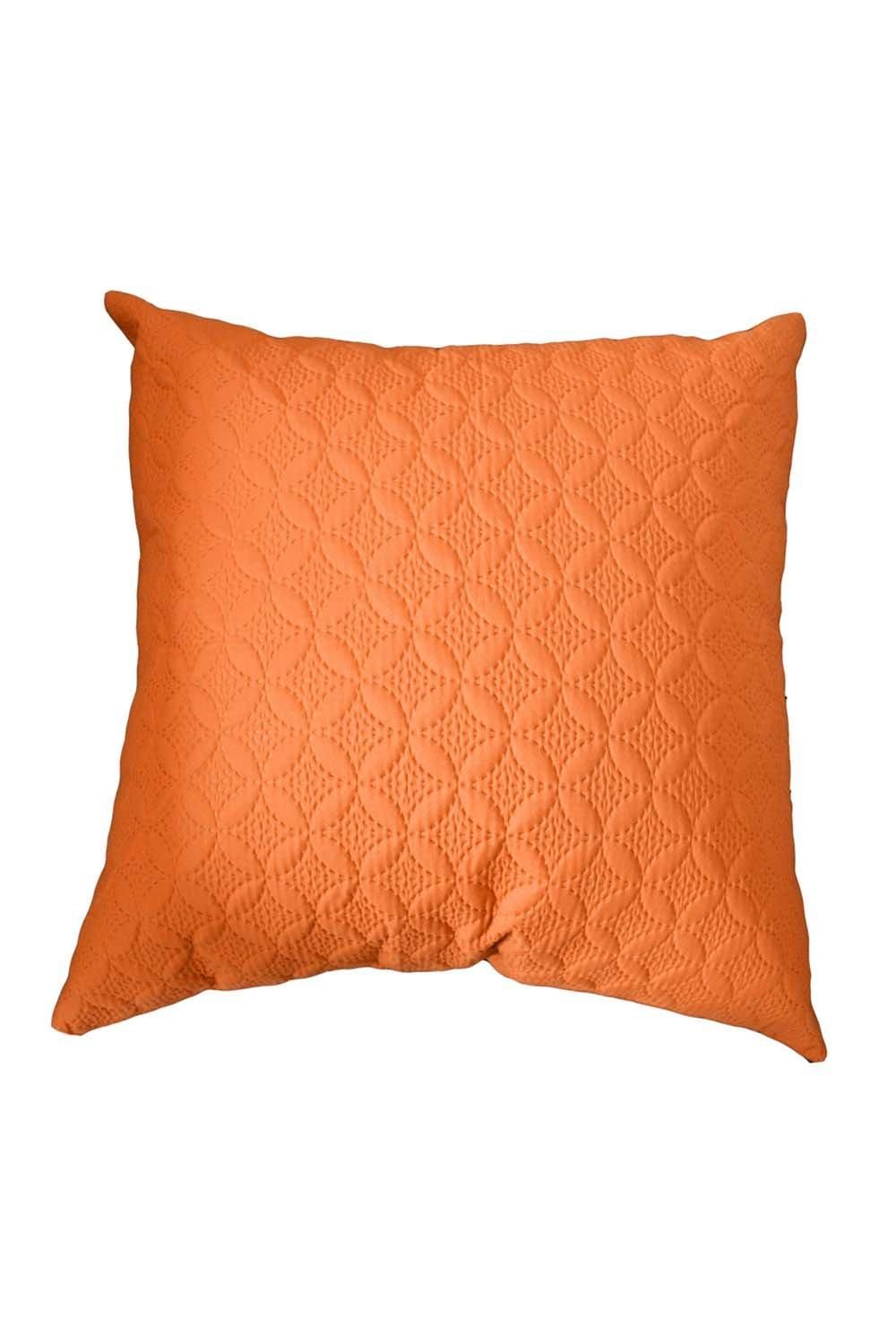 Homescapes Ultrasonic Quilted Embossed Cushion Cover in Orange