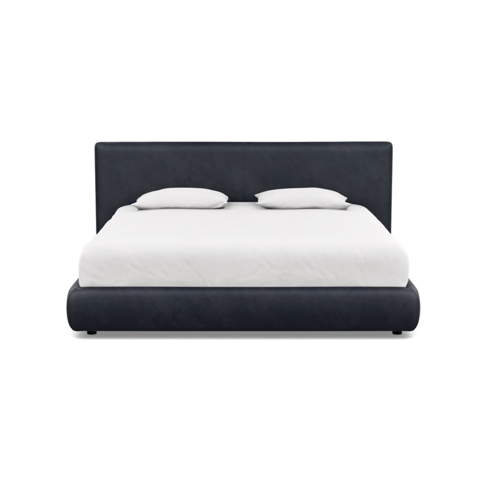 Heal's Alba Bed Super King Luxury Leather Anthracite