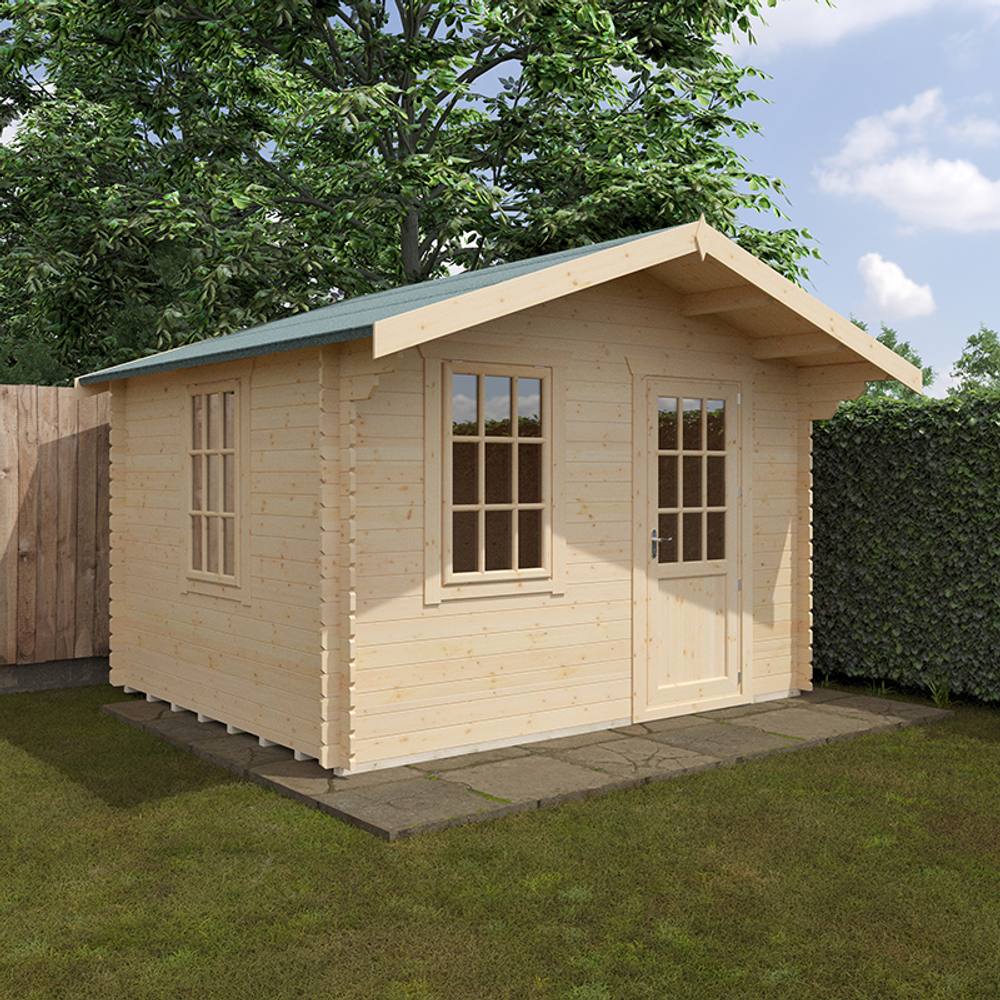 Buttercup Farm 10x12 The Carrington 28mm Cabin - L295 x W355 x H271.9 cm in Natural 2