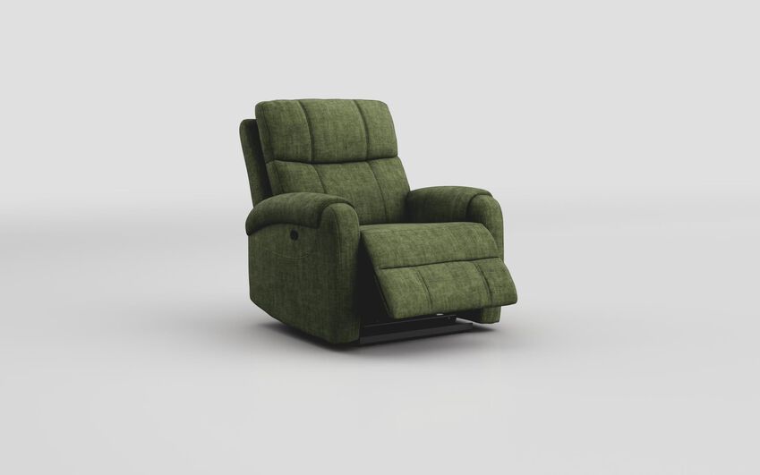 Green Fabric Calisese Manual Recliner Chair