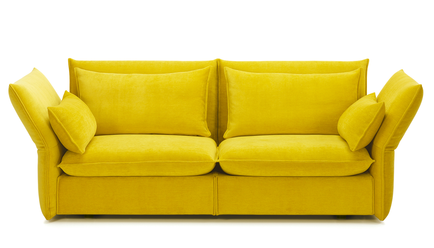 Vitra Mariposa 2 1/2 Seater Sofa Iroko Lemon