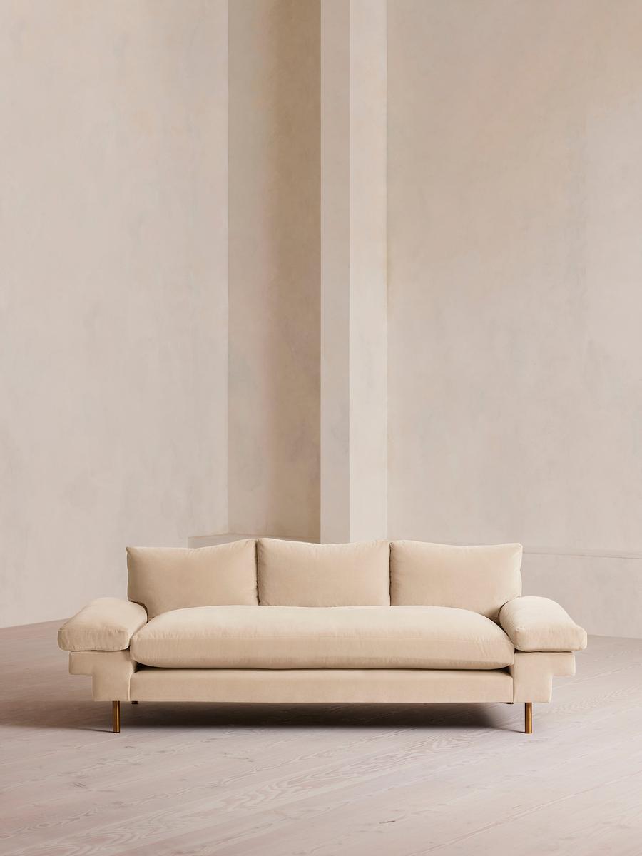 Bristol Sofa, Velvet, Porcelain