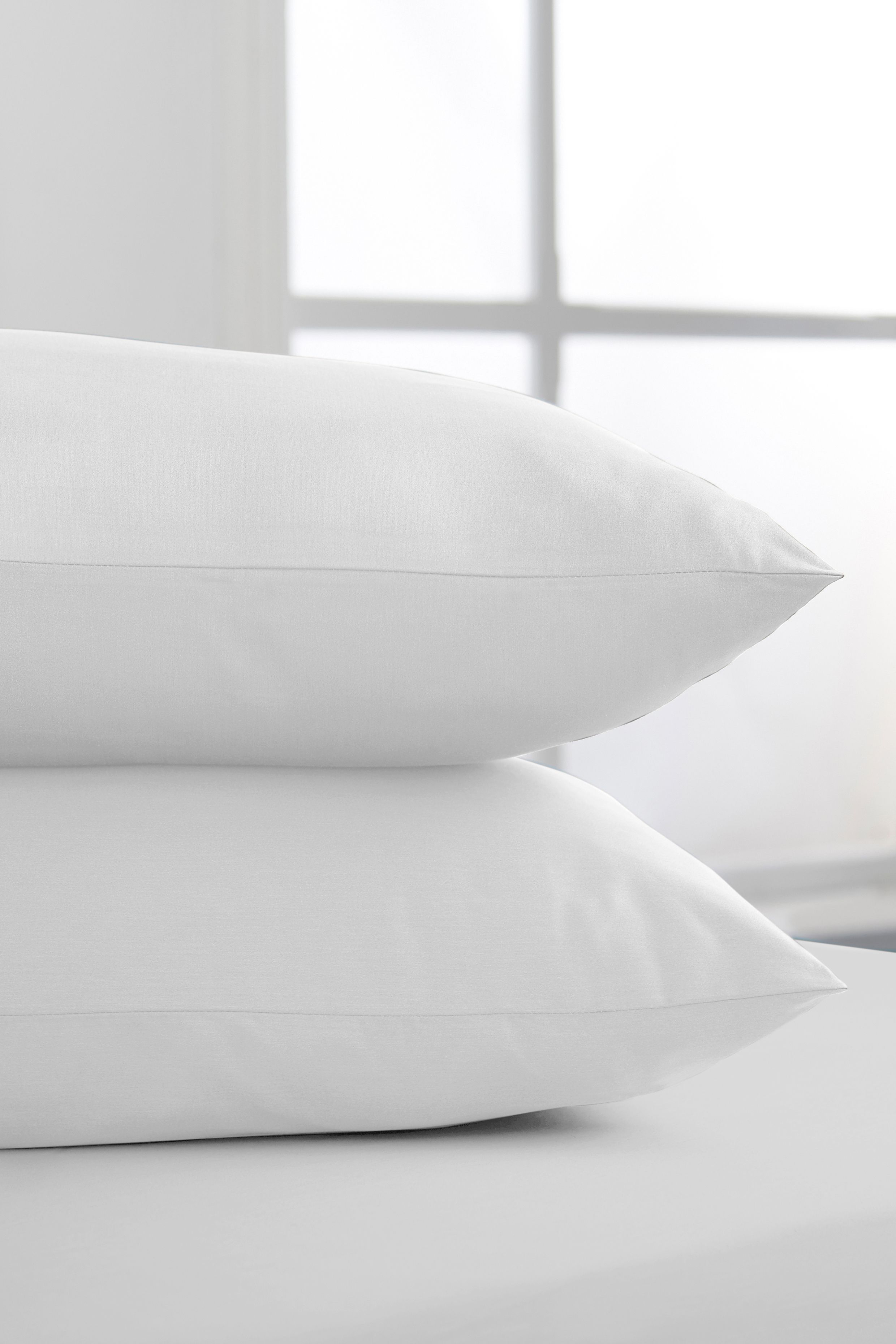 Bianca 400 Thread Count Cotton Sateen Standard Pillowcases in White