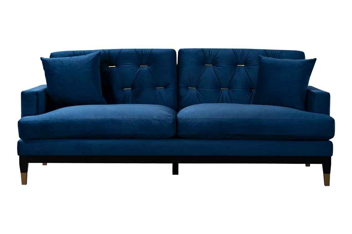 Bonn Three Seat Sofa  - Blue