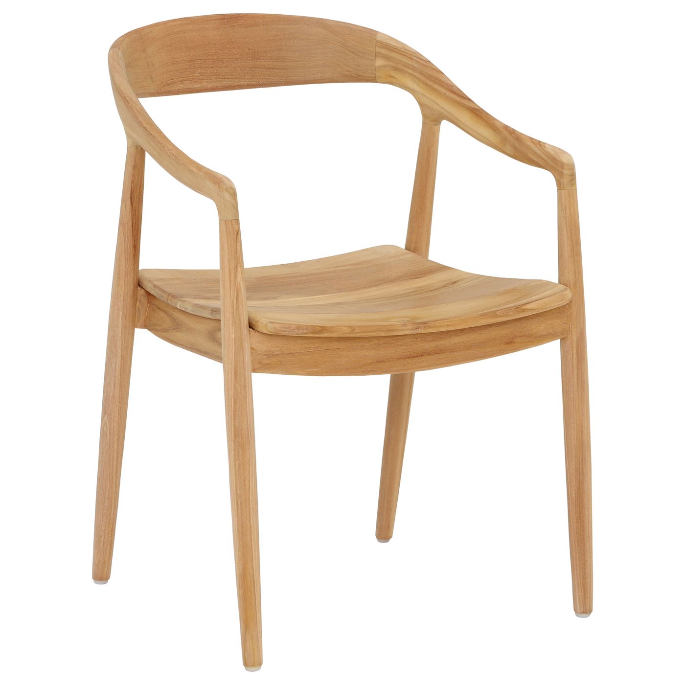 Semeru Teak Dining Chair with Arms - Brown - Teak - Plain - W55 x D58 x H78cm - Barker & Stonehouse