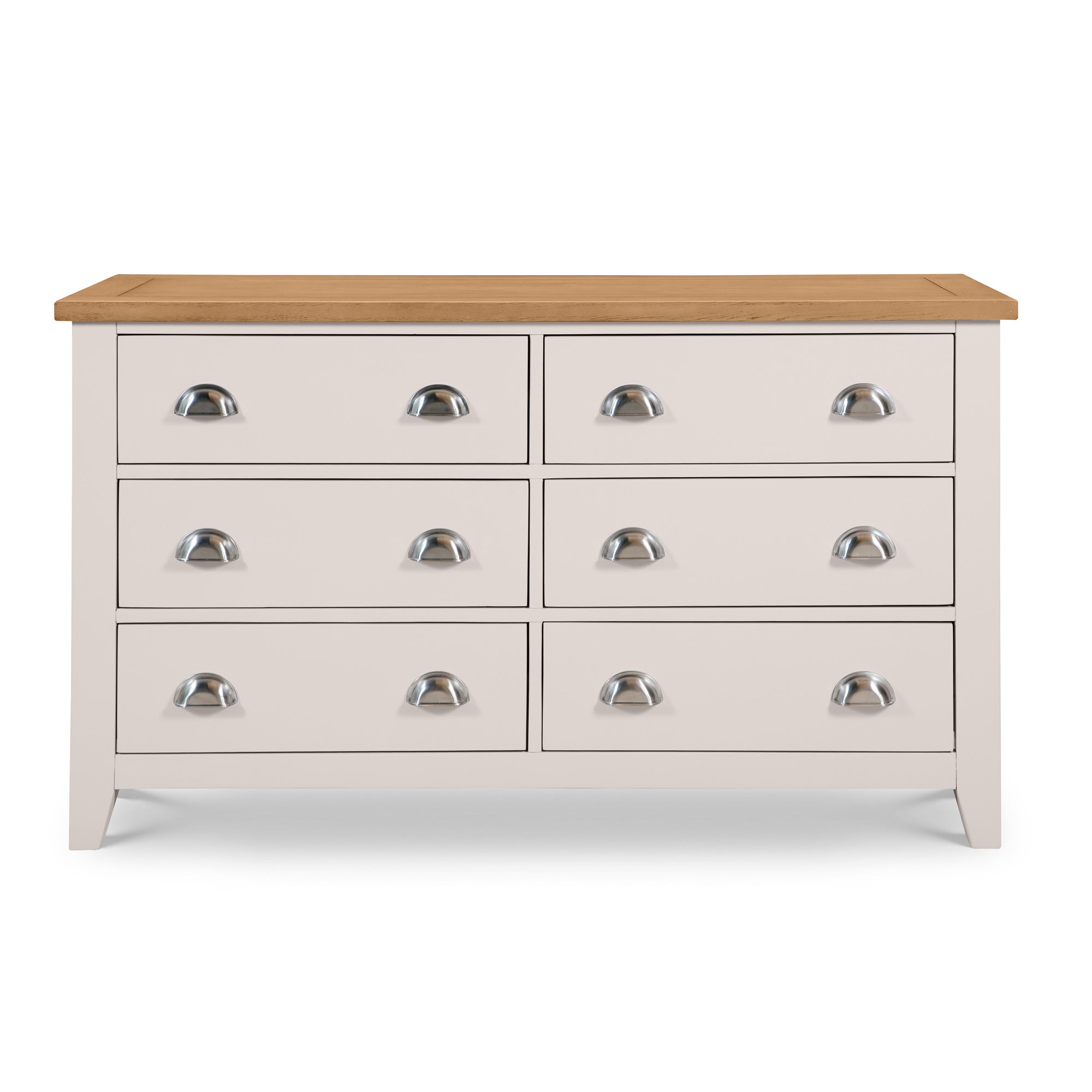 Richmond 6 Drawer Wide Chest Grey