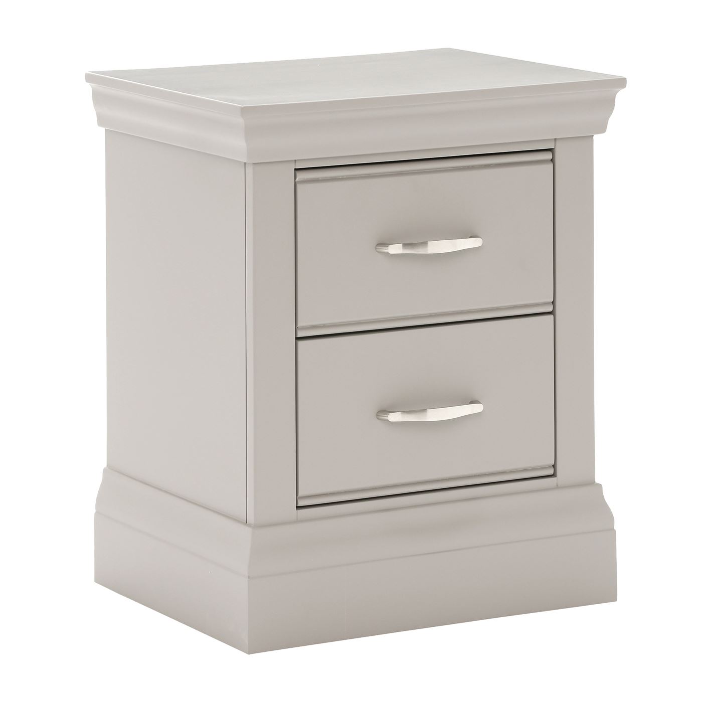 Helmsley Small 2 Drawer Bedside, Urban Grey