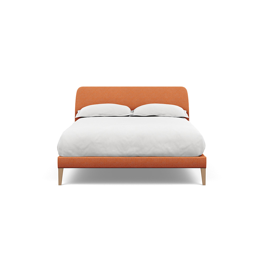 Heal's Wallis Bedstead Double Tejo Recycled Zinnia Walnut Feet