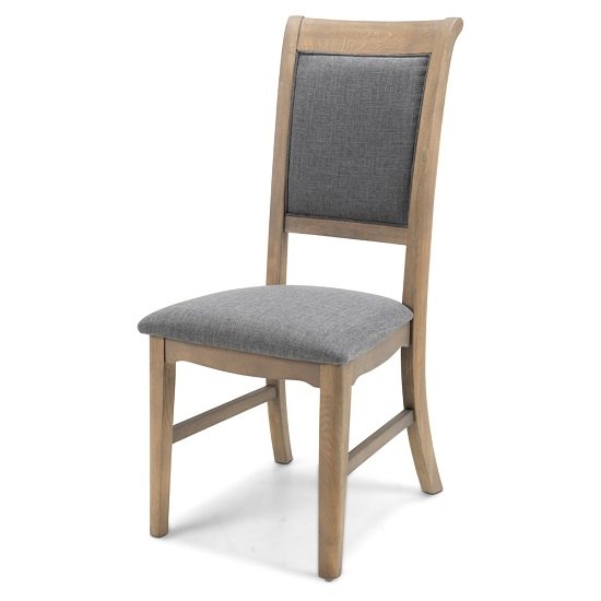 Ametis Wooden Dining Chair In Grey Washed Oak