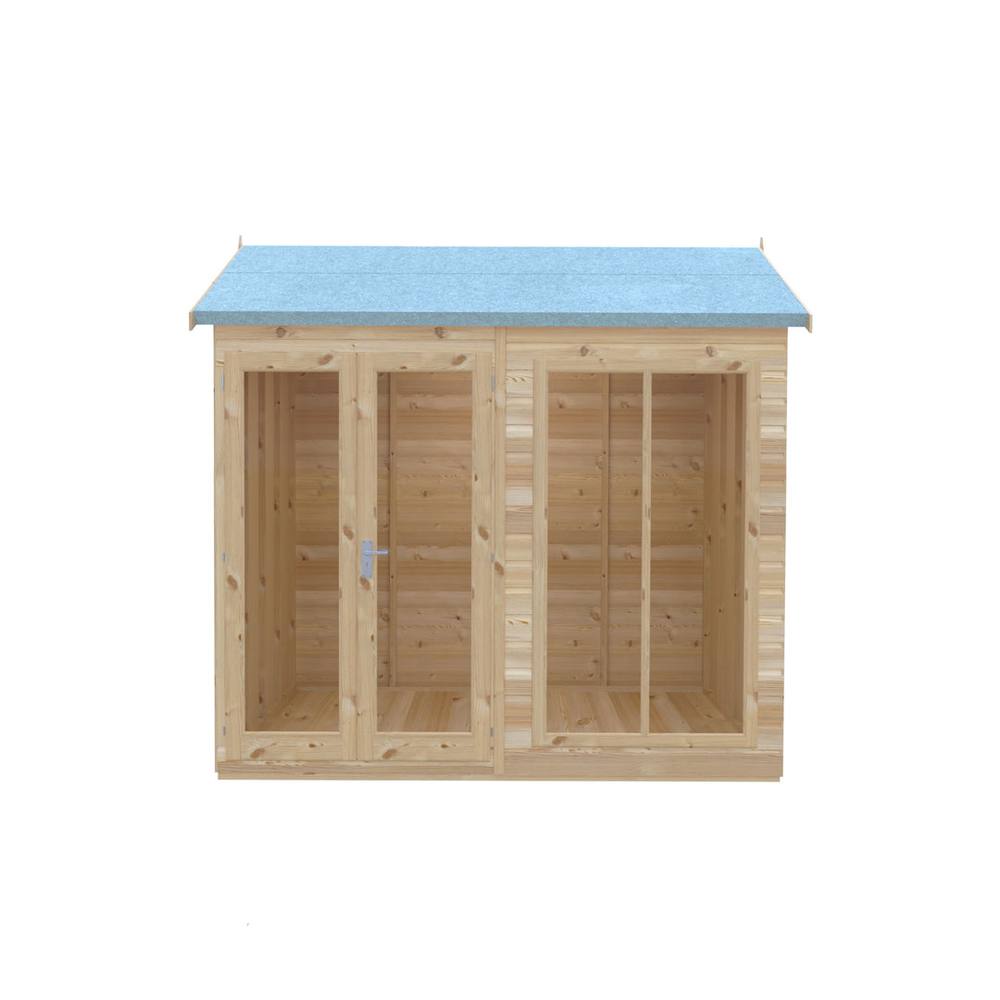 Shires Mayfield 8 x 6 Summerhouse - Wood - L19.9 x W238 x H240.9 cm in Light Brown