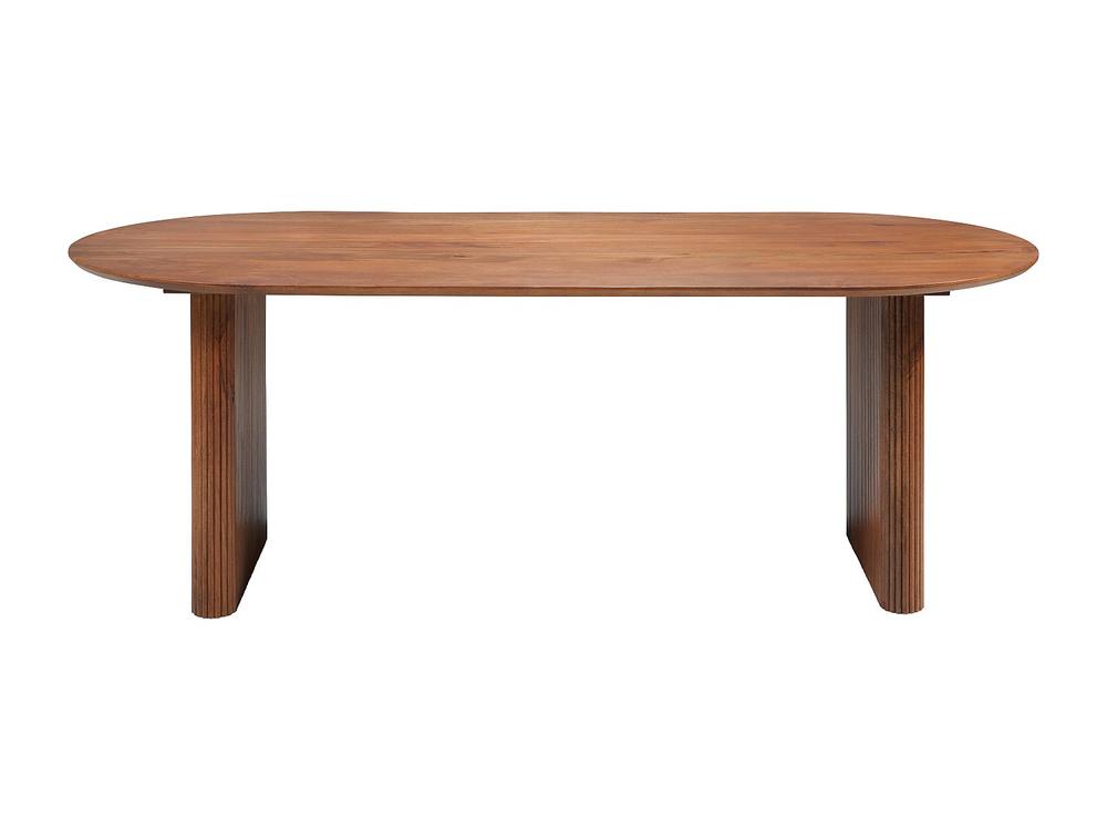 Vente-unique Mango Wood Dining Table With 8 Place Settings - Natural - BALIMELA in Walnut