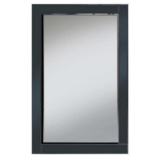 Bevel 120x80 Wall Mirror In Smoke Grey Glass Border