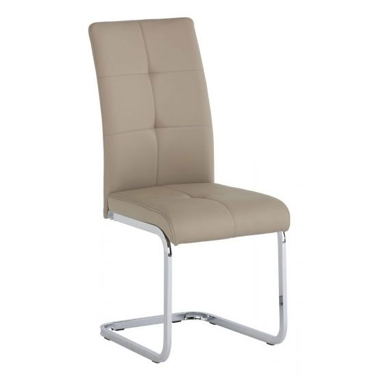 Florence PU Leather Dining Chair In Stone