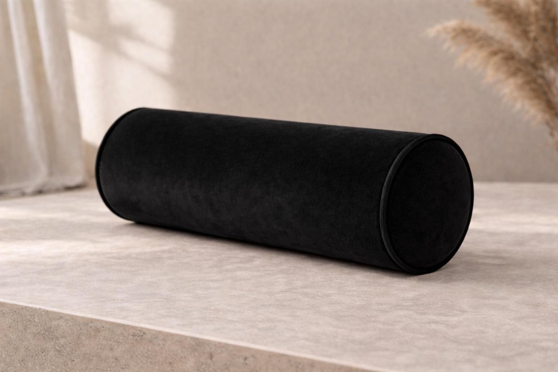 HOB Furniture Bolster Cushion with Black Piping