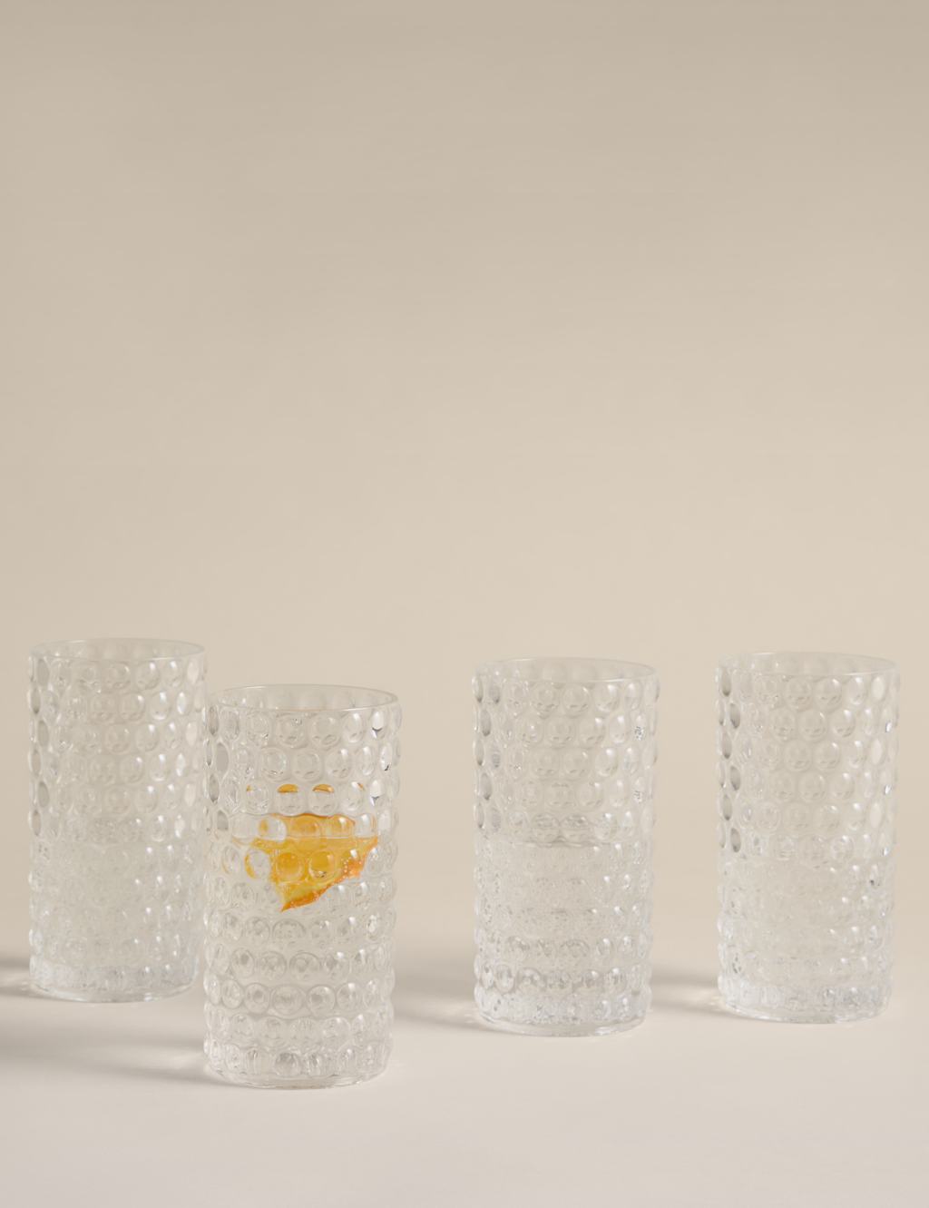 M&S Set of 4 Bobble Acrylic Picnic Hi Balls