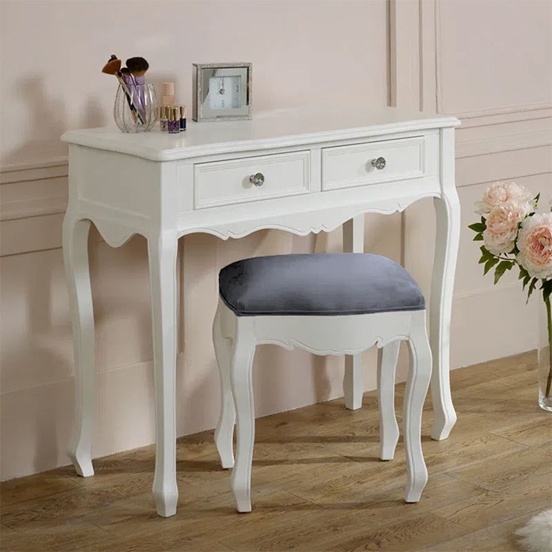 Melody Maison White Dressing Table & Stool Set - Victoria Range