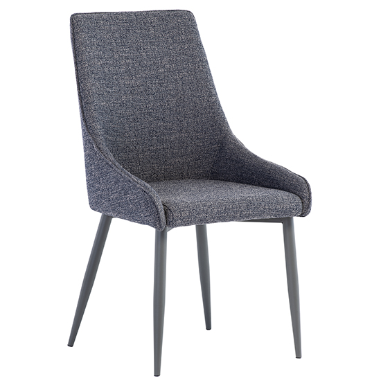 Rimini Fabric Dining Chair In Blue