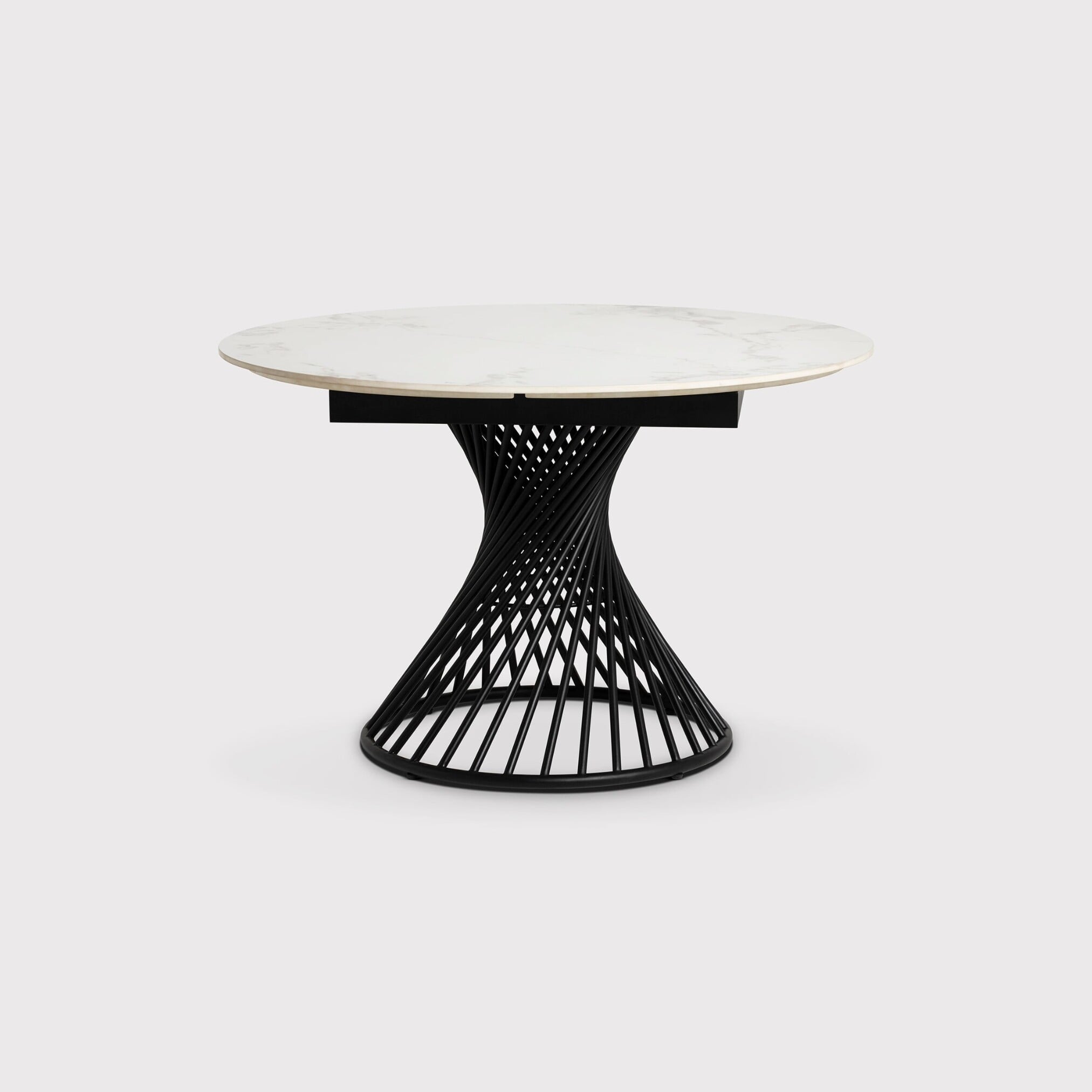 Mendal 120cm Extending Dining Table, Round, White Ceramic | Barker & Stonehouse