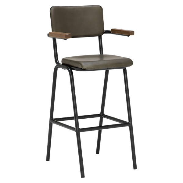 Twyford Leather Barstool with Arms