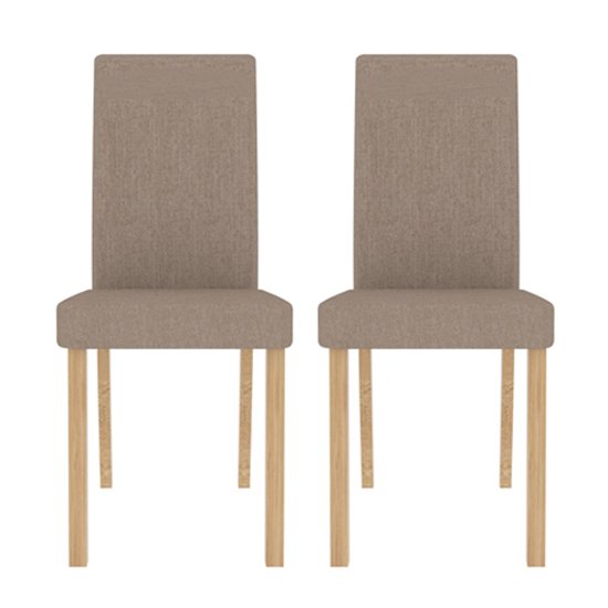 Anna Beige Finish Dining Chair In Pair