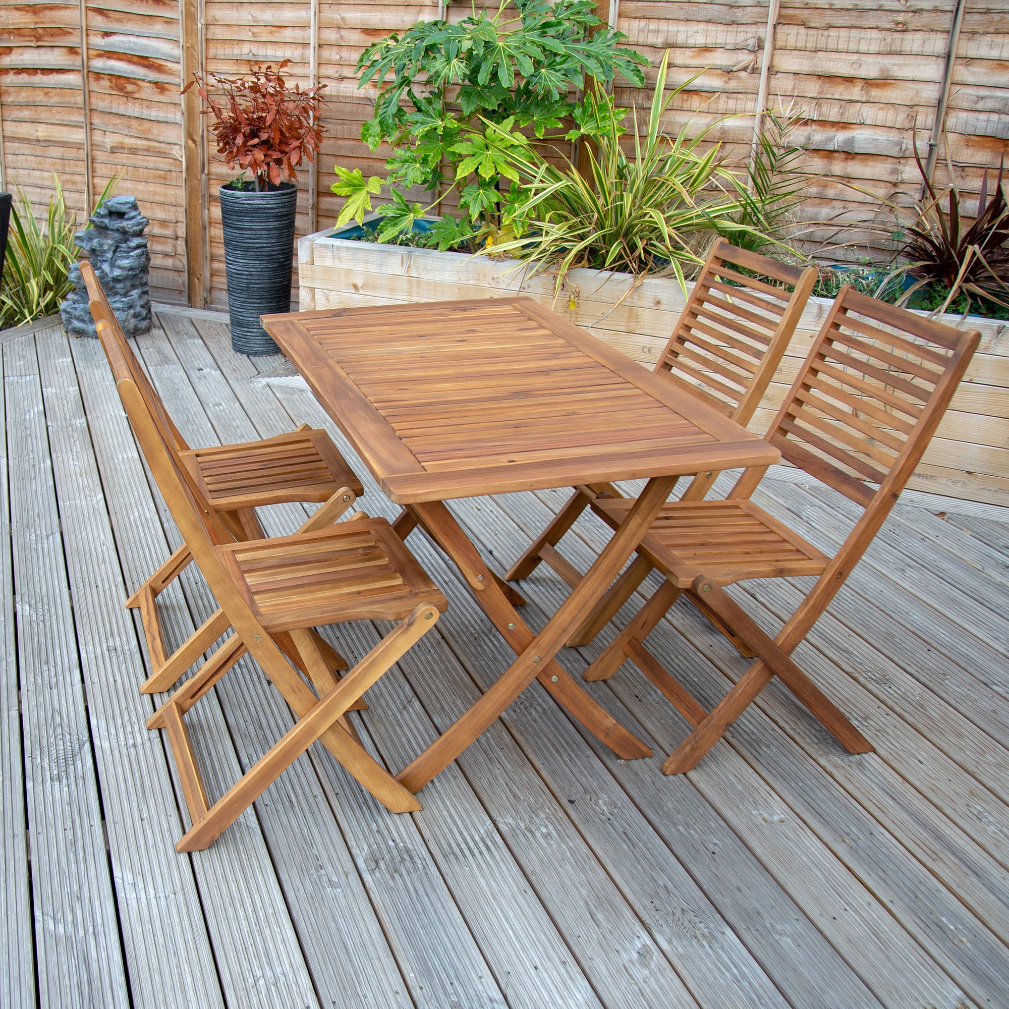Acacia 4 Seater Rectangular Dining Set