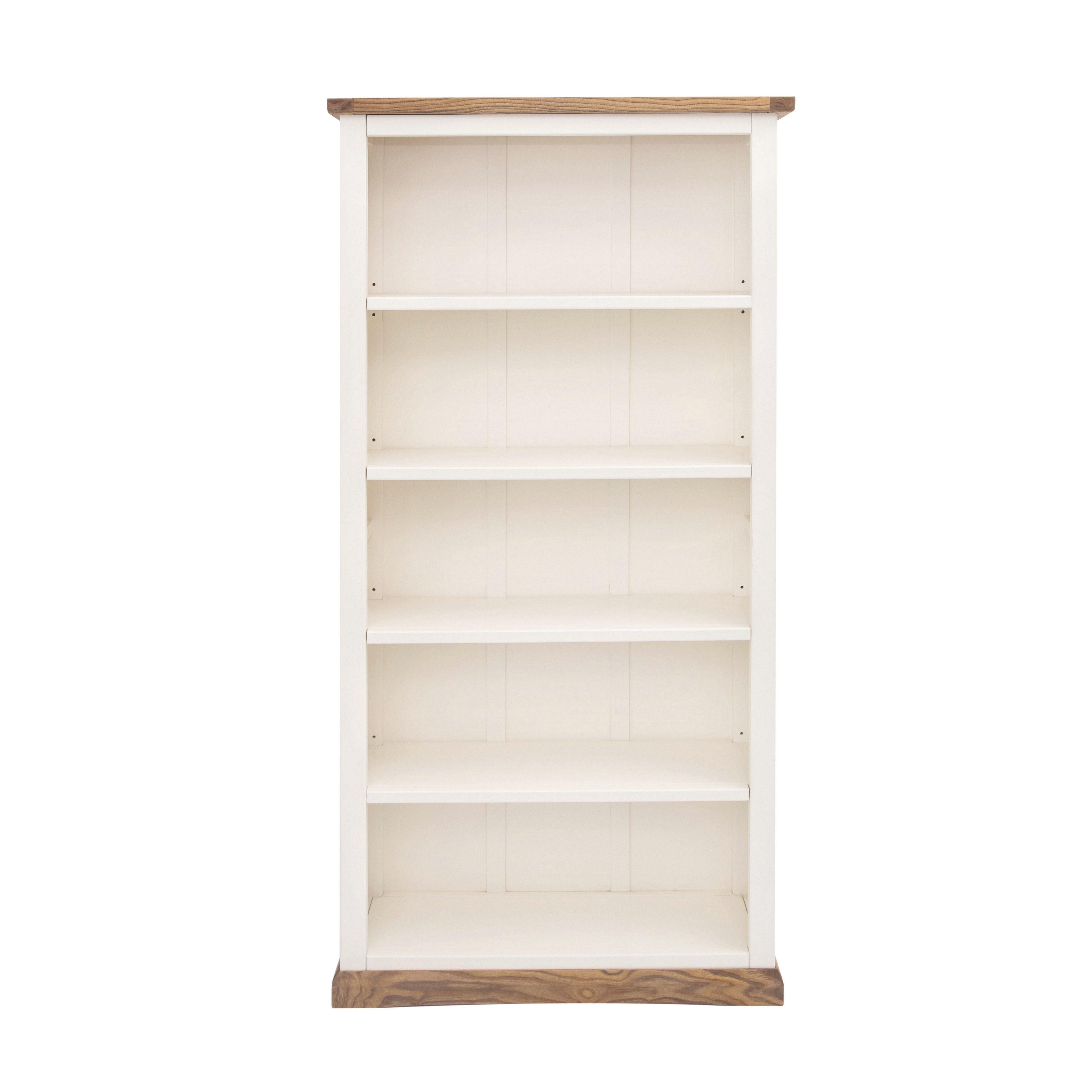 Cabinet Bits Bookcase with plinth 180x90x30cm in Off-White