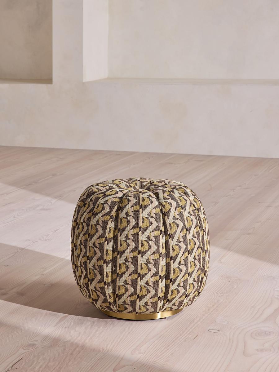 Sofia Footstool, Fulton Jacquard, Sage