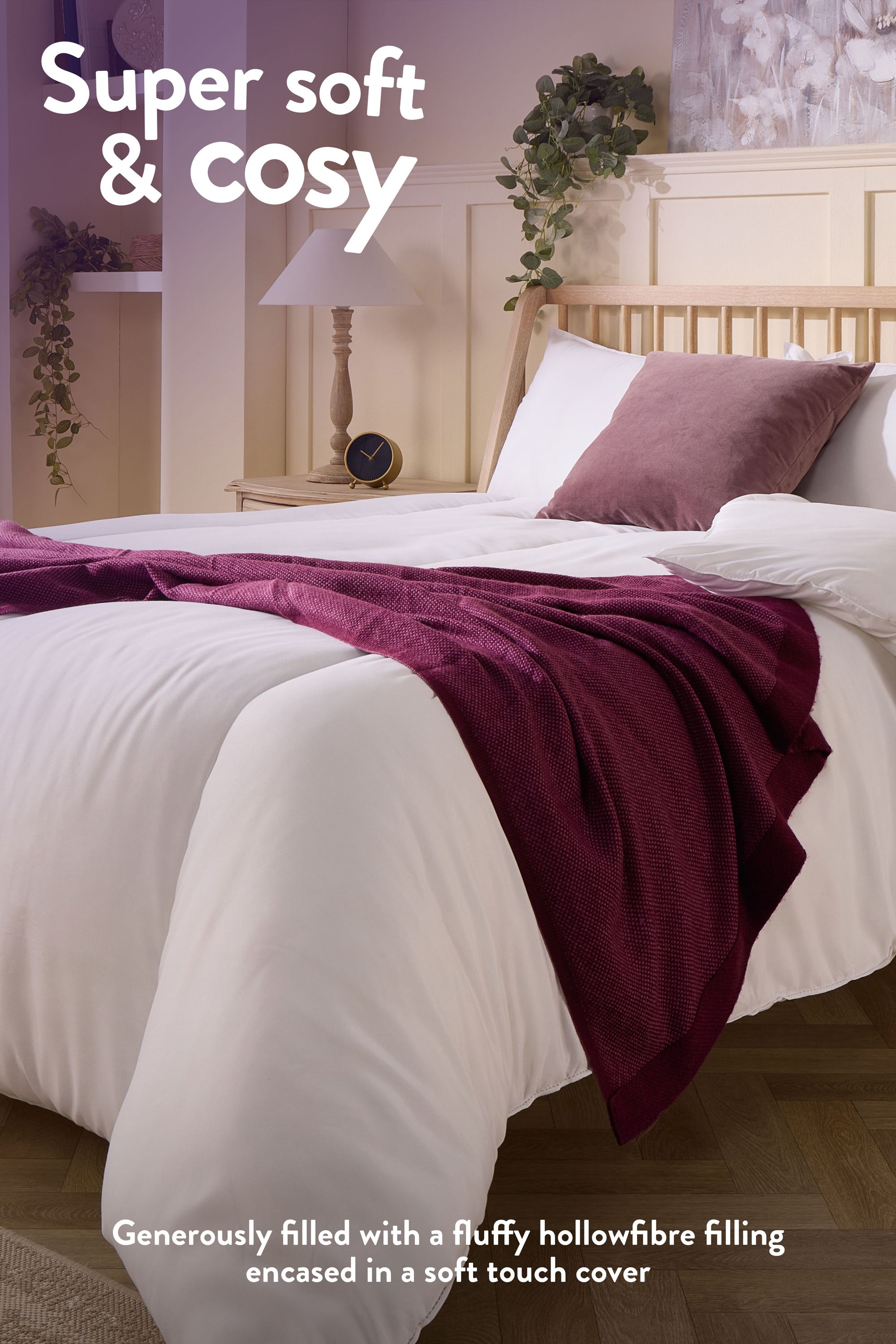 Slumberdown Feels Like Down 10.5 Tog All Year Round Duvet in White 5