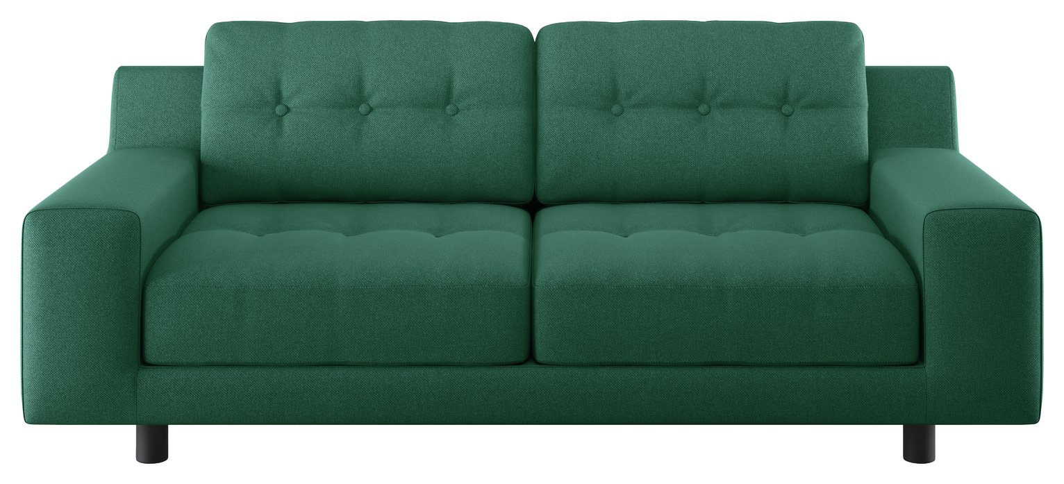 Habitat Hendricks 2 Seater Fabric Sofa - Green