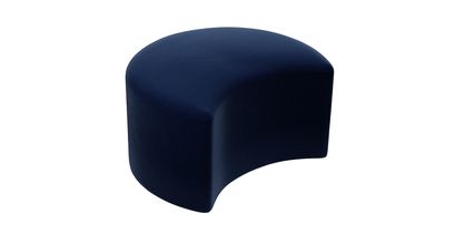 Luna Half Moon Footstool in Admiral Smart Cotton - sofa.com