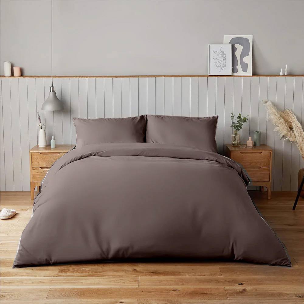 Voltico Silentnight Supersoft Duvet Cover Set Double Size Charcoal Bedding