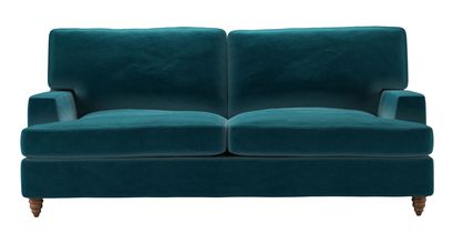 Isla 2.5 Seat Sofabed in Deep Turquoise Cotton Matt Velvet - sofa.com
