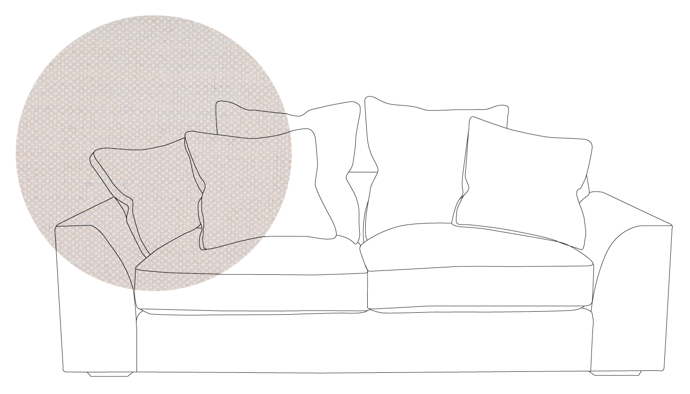 Heal's Cumulus 4 Seater Sofa Capelo Linen-Cotton Sea Salt Black Feet