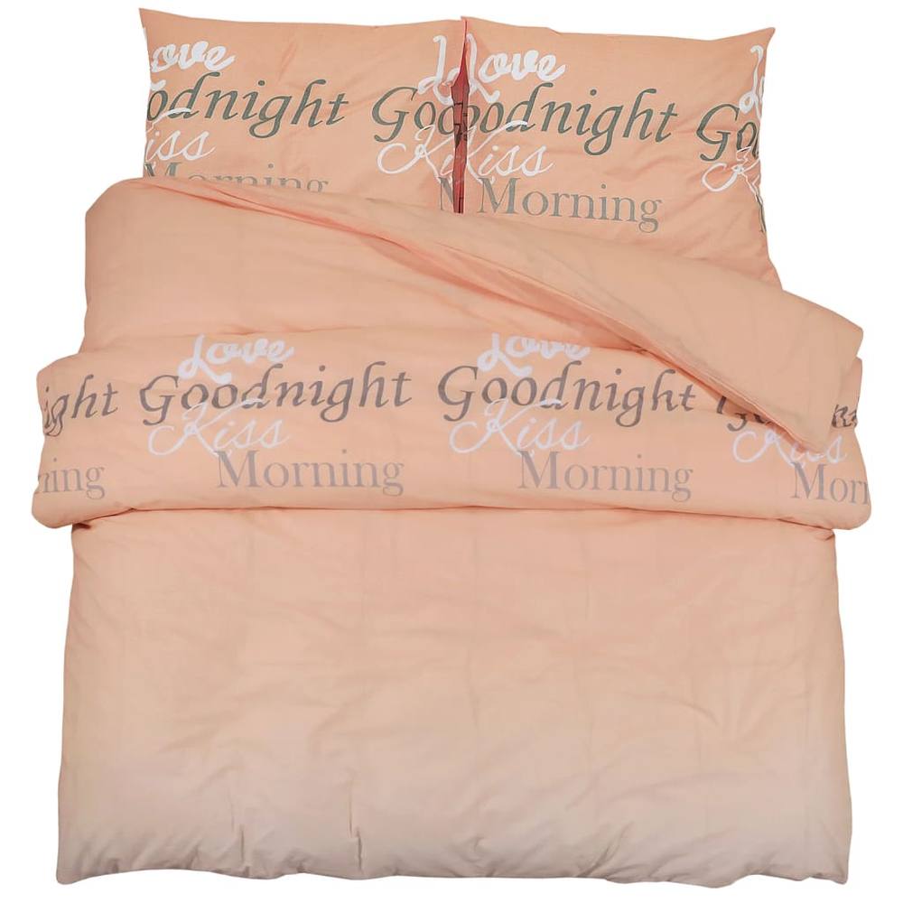 Berkfield Home Duvet Cover Set Pink 260x220 cm Cotton