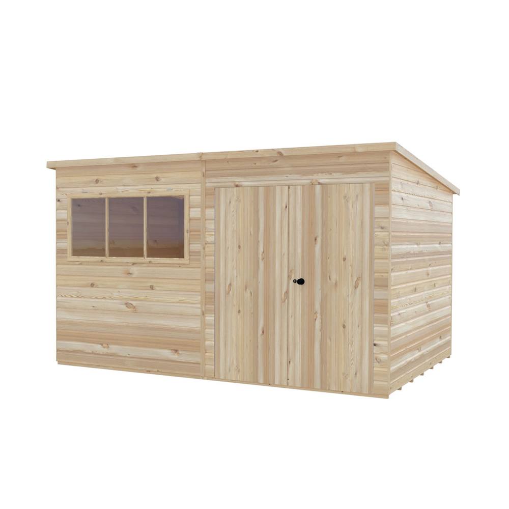 Shires Ranger 12 x 8 Feet Double Door Shed - L239 x W359 x H213.9 cm in Light Tan 2