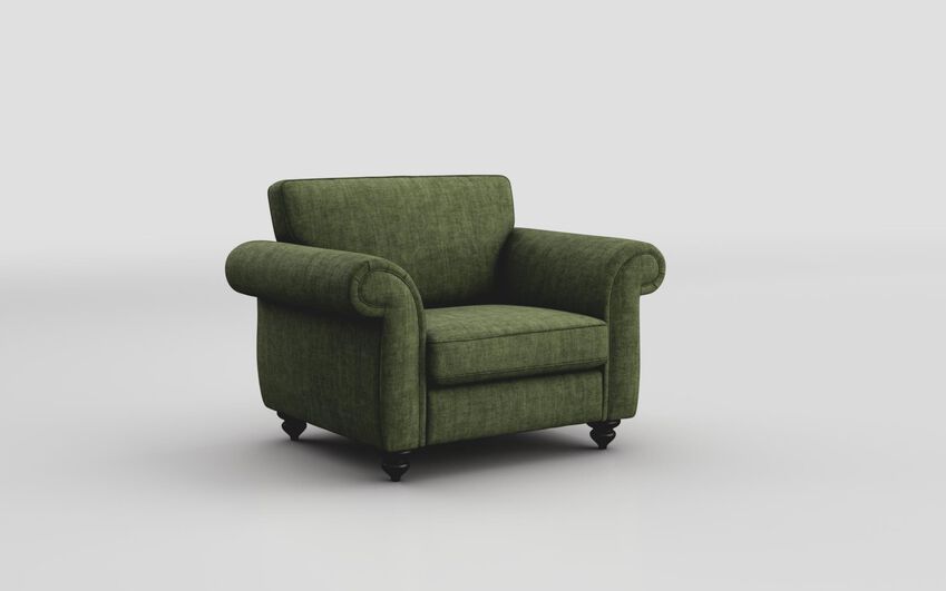 Green Fabric Rossetta Armchair Standard Back