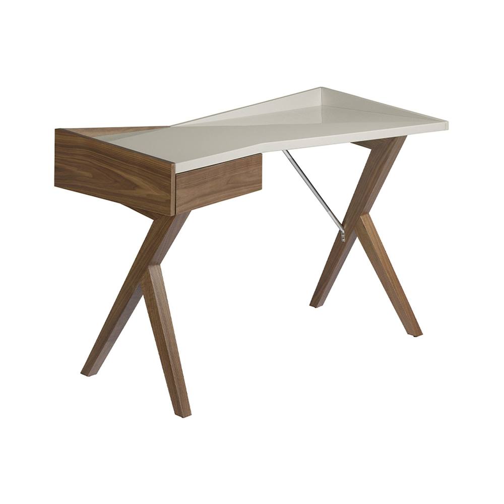 Angel Cerda Walnut Desk with Grey Top 120x60x81 cm