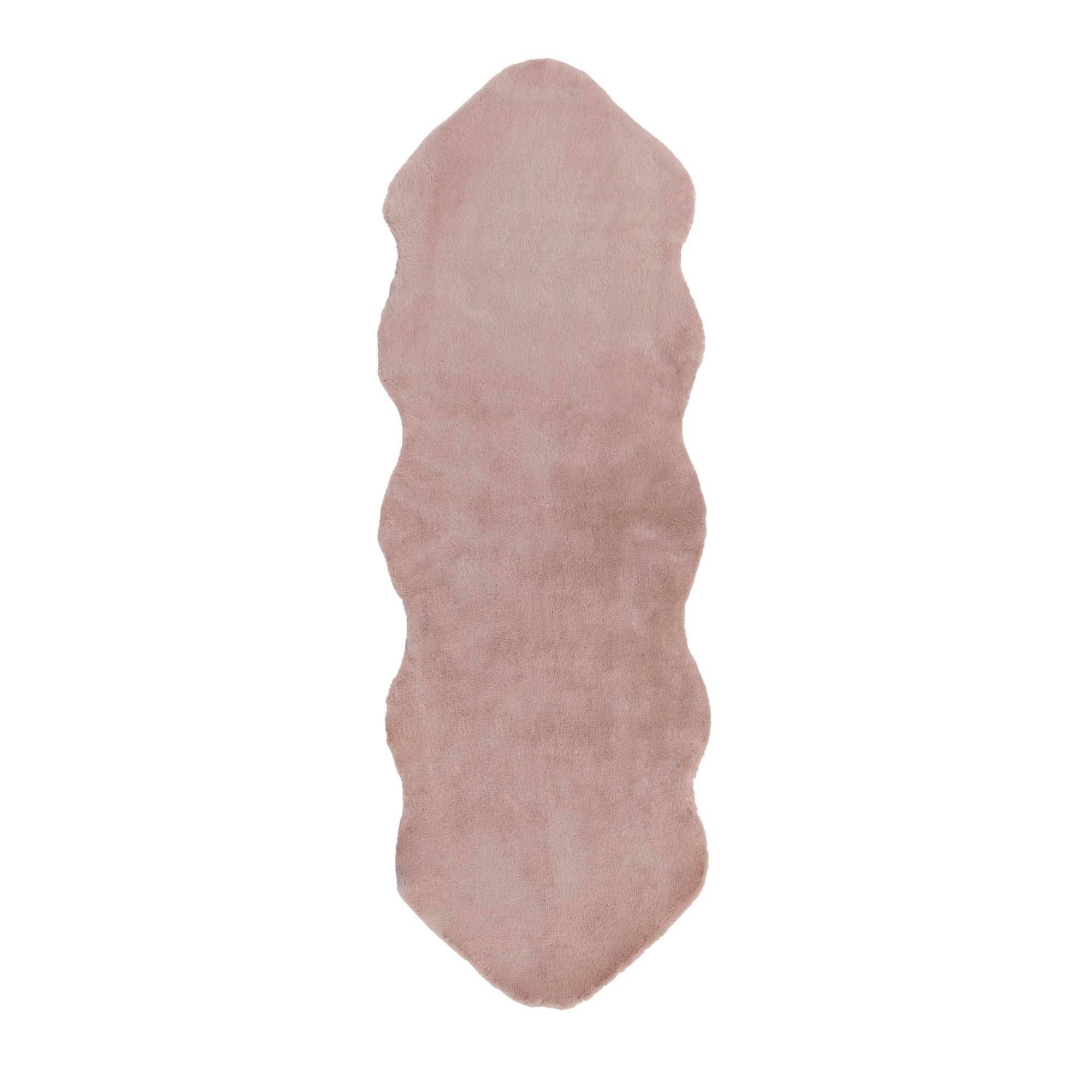 Supersoft Double Pelt Faux Fur Rug Blush (Pink)