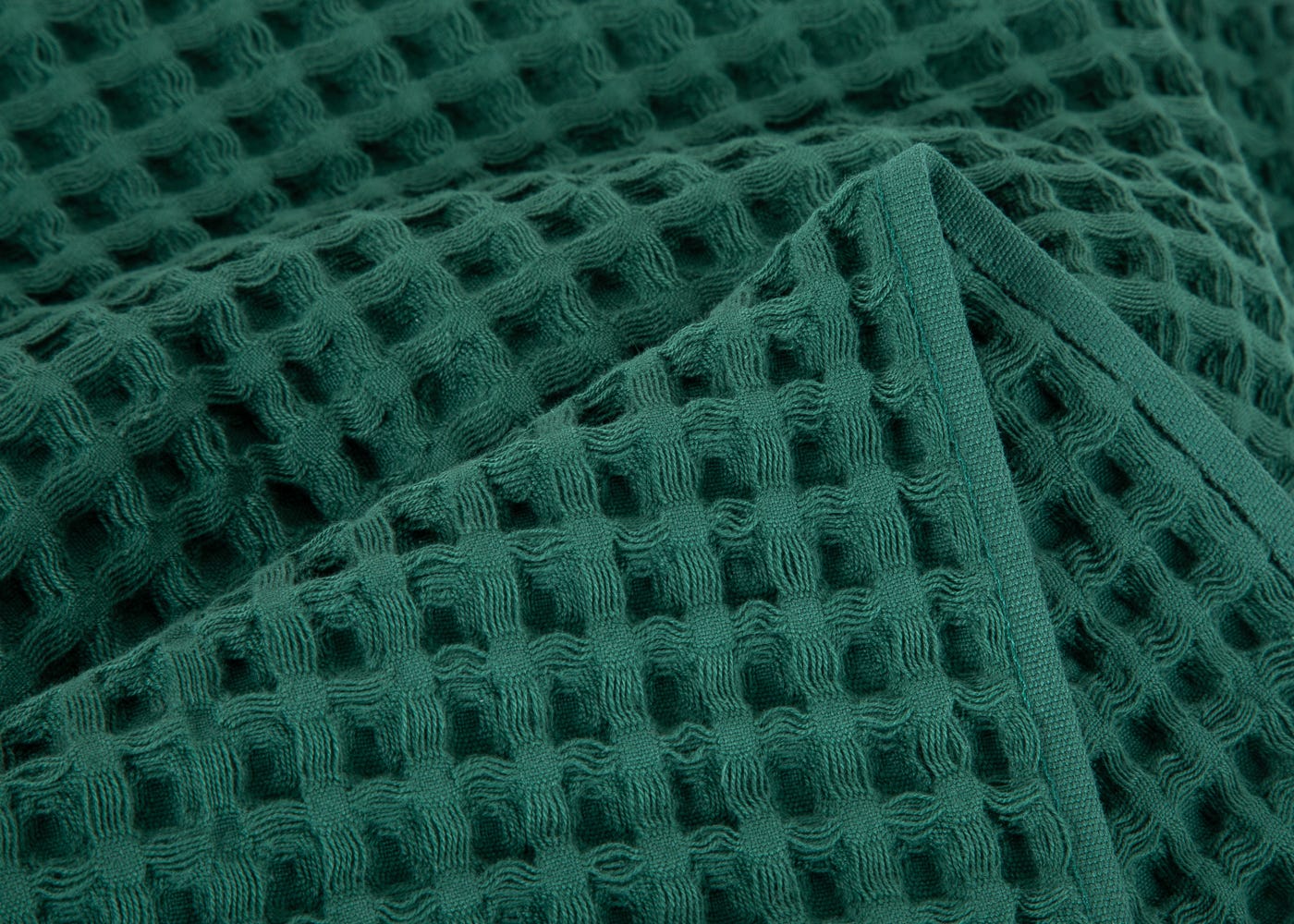 Heal's Waffle Hand Towel Green 50 x 100cm 3