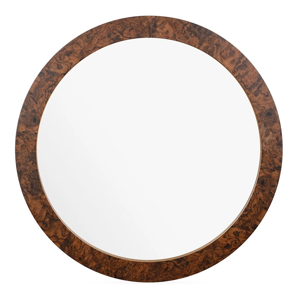 Heal's Burl Round Wall Mirror 2
