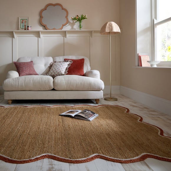 Kesia Scallop Textured Jute Rug