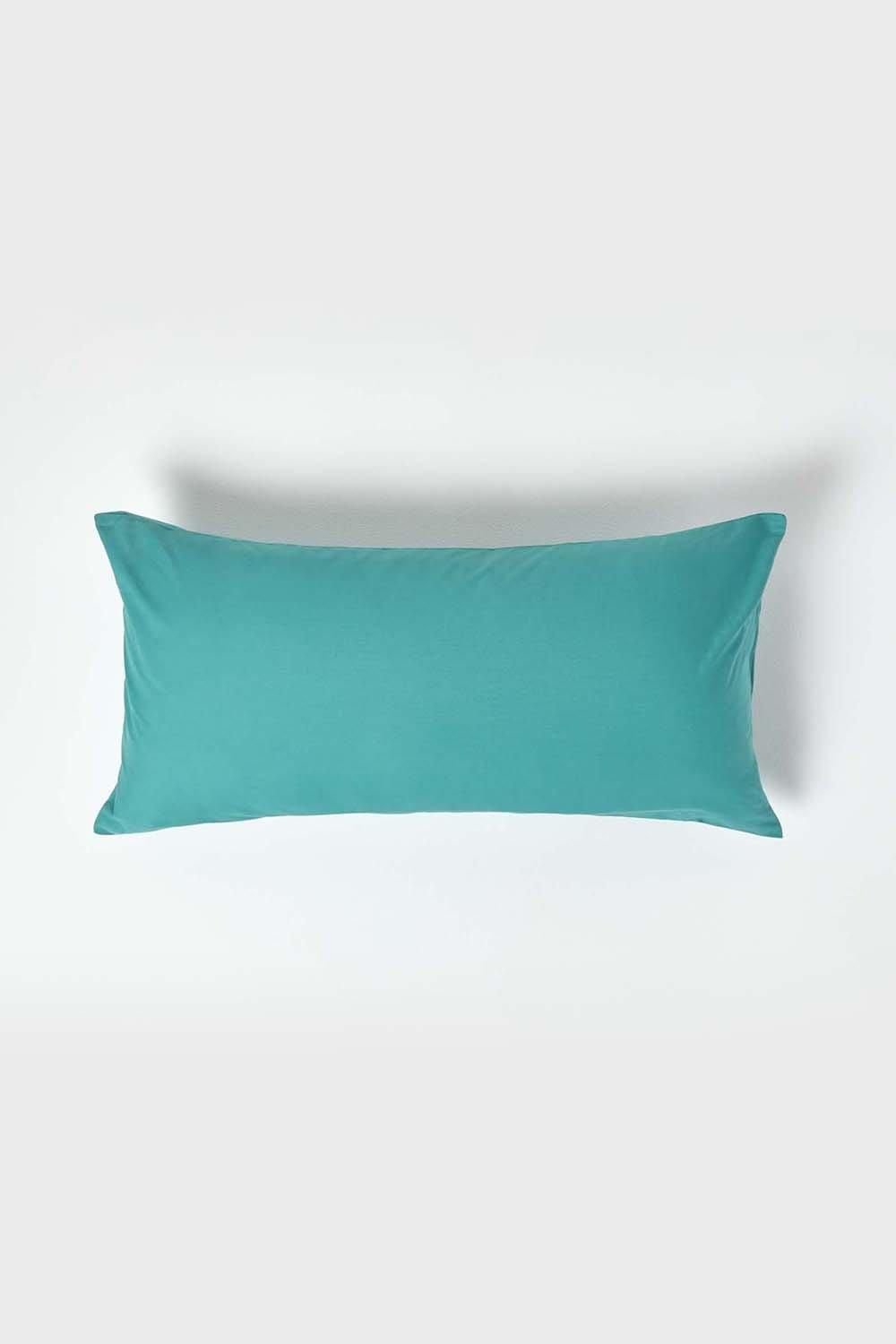 Homescapes Continental Egyptian Cotton Pillowcase 200 TC, 40 x 80 cm in Teal