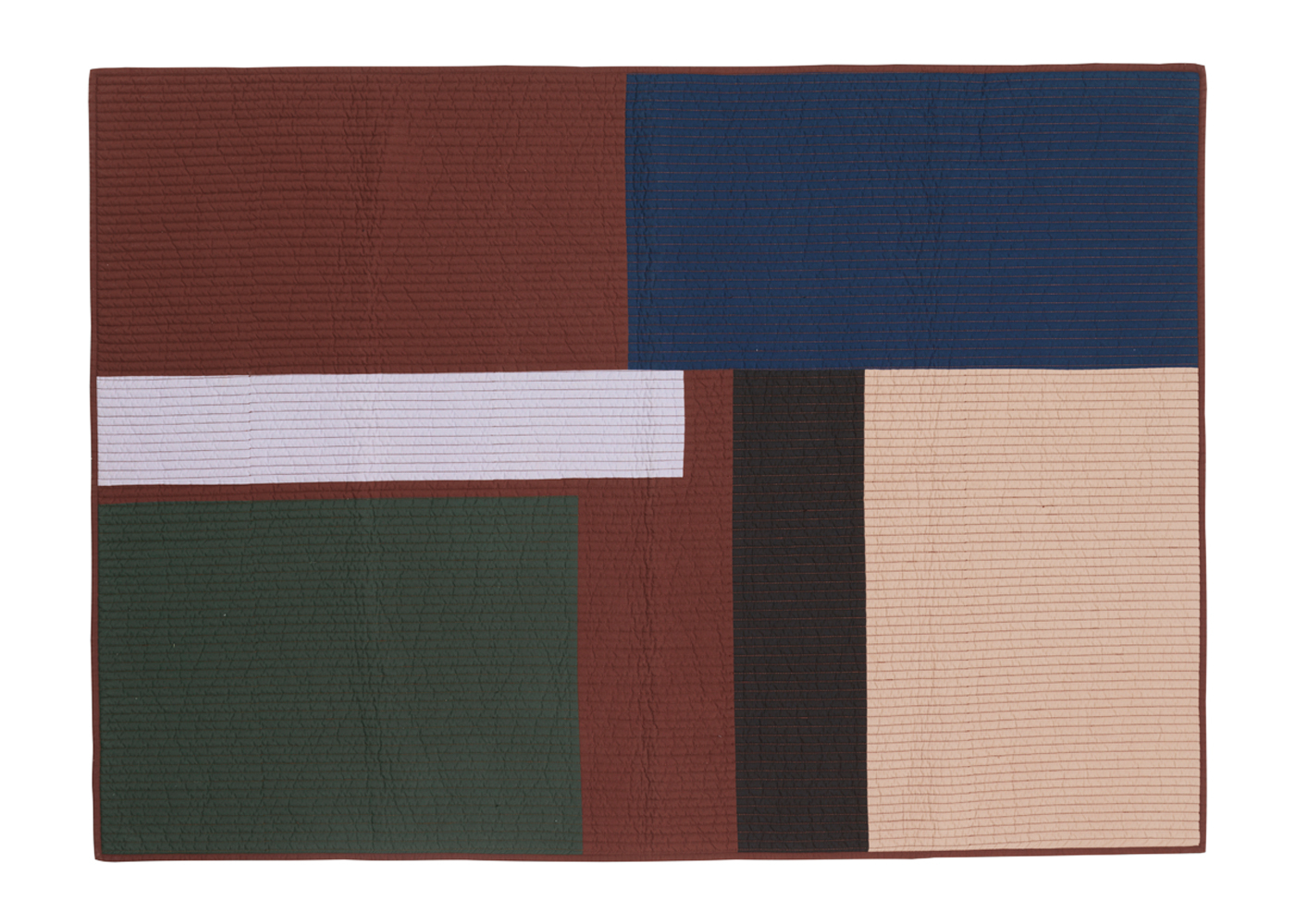 ferm LIVING Shay Patchwork Quilt Cinamon 130 x 180cm