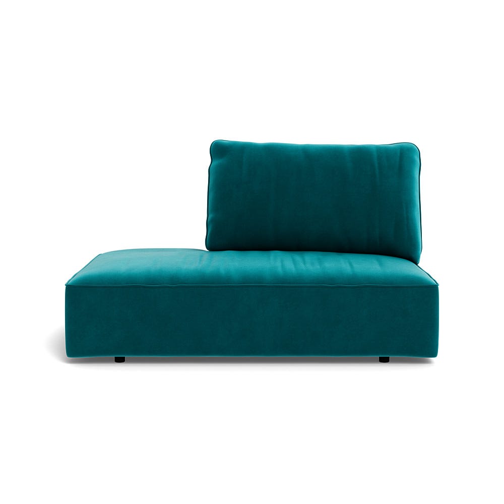 Heal's Morven Left Hand Facing Open End Unit Smart Velvet Petrol
