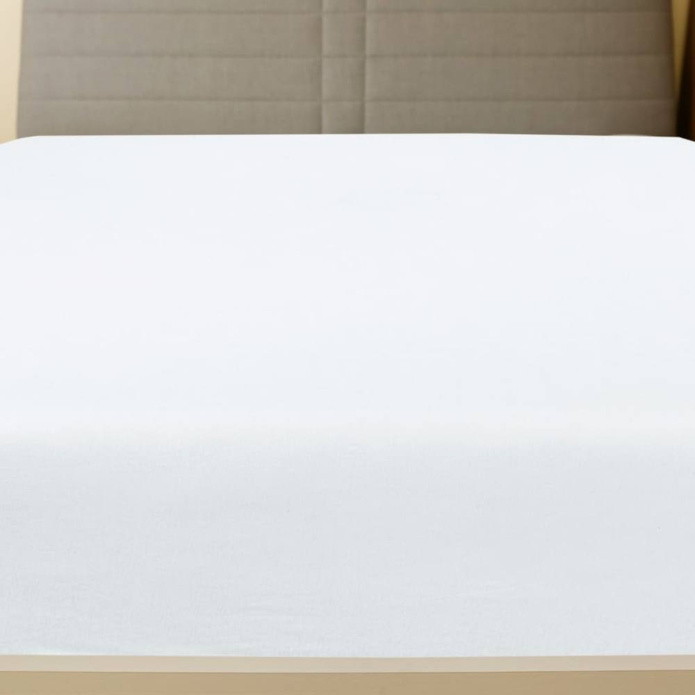 Berkfield Home Jersey Fitted Sheets 2 pcs White 90x200 cm Cotton